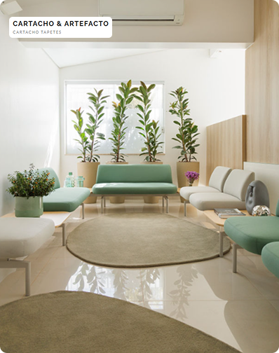 Tapete de fibra natural para sala de jantar rústica